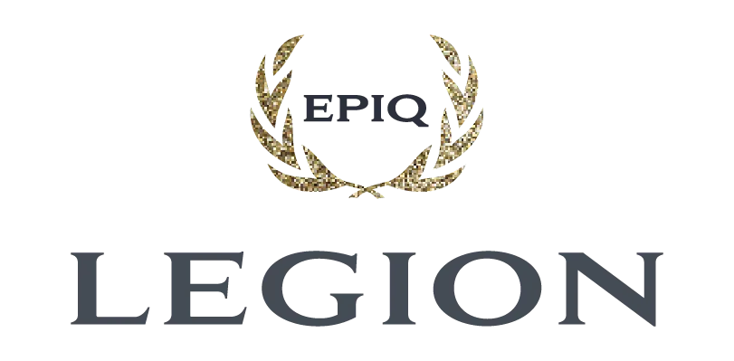 Legion stacked blue and gold logo